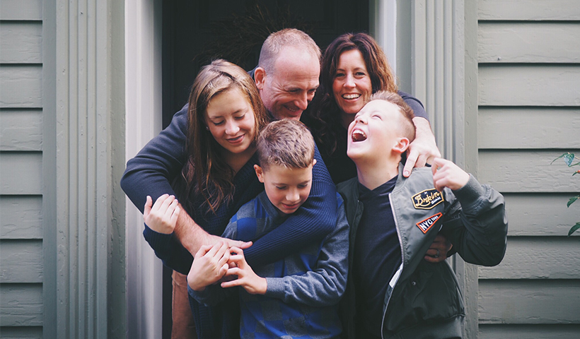 famille recomposée heureuse