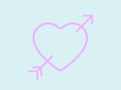 Icon representing a heart